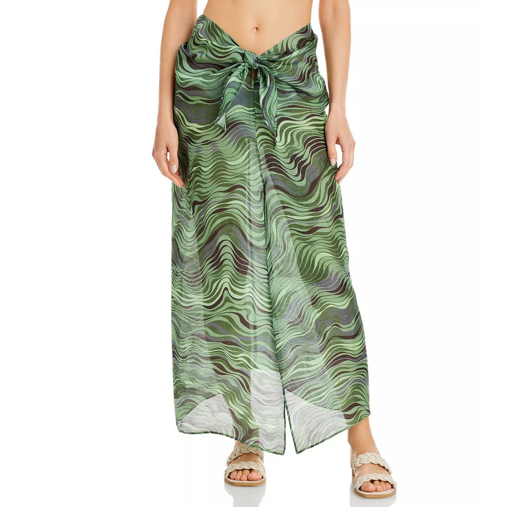 Cult Gaia Nika Swim Cover-Up Skirt Saltation Basil Multi Size M 3177